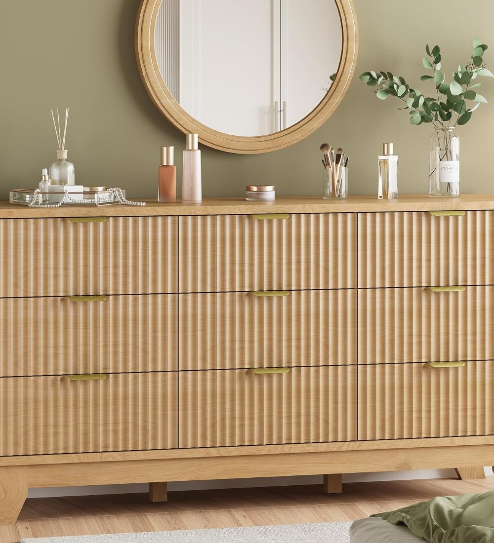 Xixini Fluted Dresser in a styled room